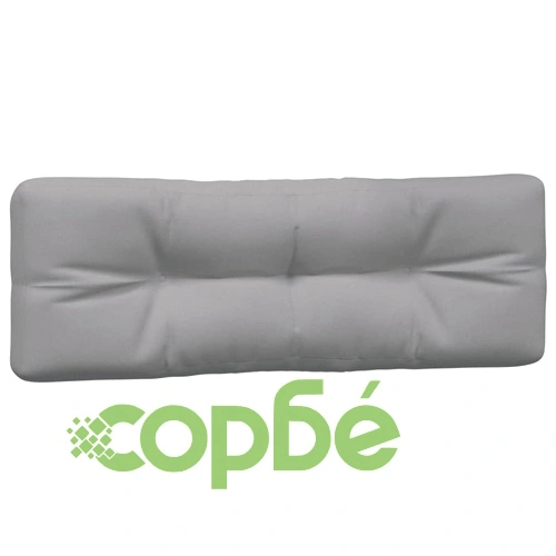 Палетни възглавници от текстил, 2 бр, сиви, 120 x 80 x 12 см ➤ топ цена ➤ sorbe.bg