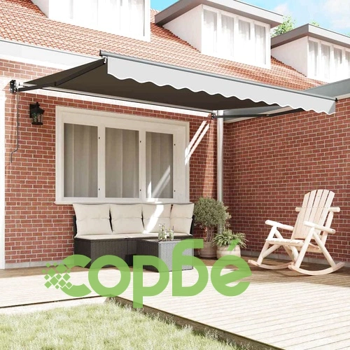 Сенник Антрацит 3,5 x 2,5 м от Метал с Ръчно Прибиране ➤ топ цена ➤ sorbe.bg
