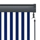 Външна ролкова завеса с райета син и бял 180x250 см текстил