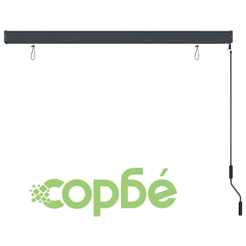 Външна ролетна завеса жълто и синьо 180 x 250 cm текстил с ръчен механизъм ➤ топ цена ➤ sorbe.bg