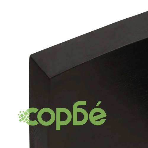 Стенен рафт тъмнокафяв 80x20x6 см масивен дъб с жив ръб ➤ топ цена ➤ sorbe.bg