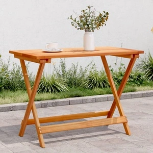 Сгъваема градинска маса от масивна акация 90x52,5x65 см