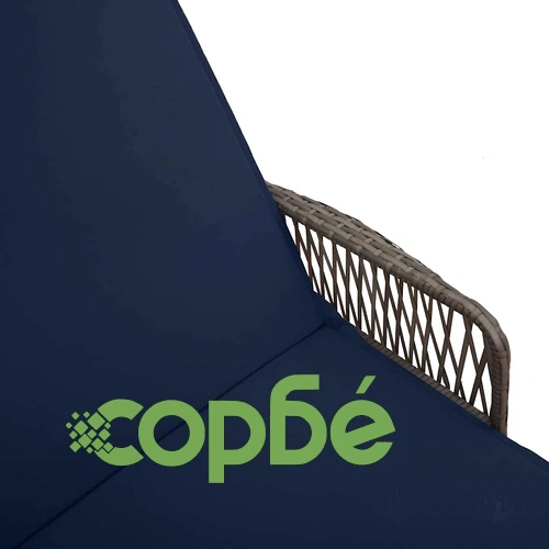 Шезлонг сив с възглавница 157x55x92 см полиратан за 1 човек ➤ топ цена ➤ sorbe.bg