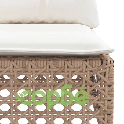 Модулен Градински Ъглов Диван от Полиратан с Възглавници - Бежов ➤ топ цена ➤ sorbe.bg