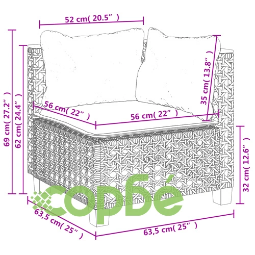 Модулен Градински Ъглов Диван от Полиратан с Възглавници - Бежов ➤ топ цена ➤ sorbe.bg