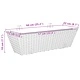 Саксии с куки за окачване, 2 броя, полиратан, кафяви, 64 x 22 x 18 см
