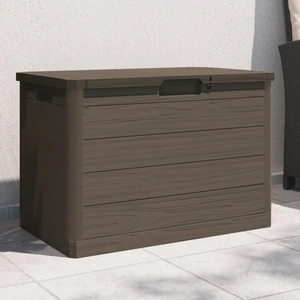 Градинска ракла от полипропилен, кафява, 77,5x44,5x53 см