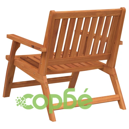 Градински столове от масивна акация, 2 броя, 76x67x73,5 см ➤ топ цена ➤ sorbe.bg