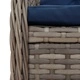 Градински столове с регулируема облегалка, 2 бр., сиви, полиратан, 55 x 60 x 93 см