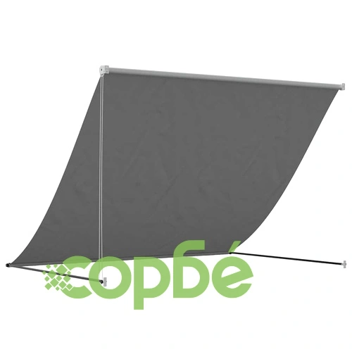 Прибираща се тента антрацит 200x150 см от плат и стомана ➤ топ цена ➤ sorbe.bg