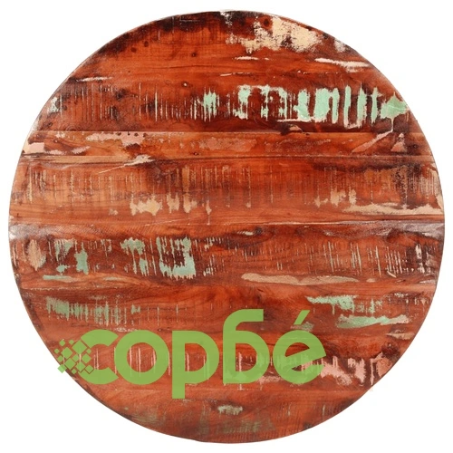 Дървен плот за маса кръгъл  70x1,5 см масивна регенерирана дървесина ➤ топ цена ➤ sorbe.bg