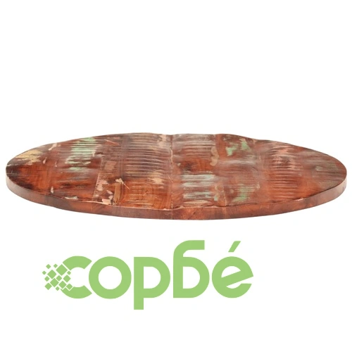 Дървен плот за маса кръгъл  70x1,5 см масивна регенерирана дървесина ➤ топ цена ➤ sorbe.bg