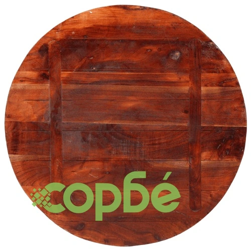 Дървен плот за маса кръгъл  70x1,5 см масивна регенерирана дървесина ➤ топ цена ➤ sorbe.bg