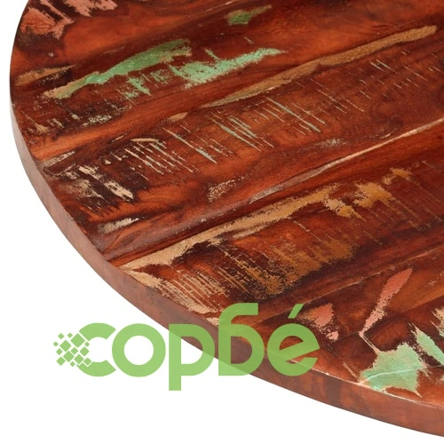 Дървен плот за маса кръгъл  70x1,5 см масивна регенерирана дървесина ➤ топ цена ➤ sorbe.bg