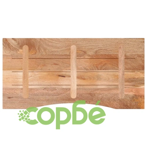 Плот за бюро с извивка 140x60x2,5 см от масивно мангово дърво ➤ топ цена ➤ sorbe.bg