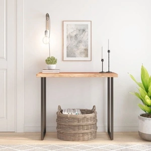 Плот за маса от масивна акация, 100x40x2,5 см, правоъгълен с жив ръб