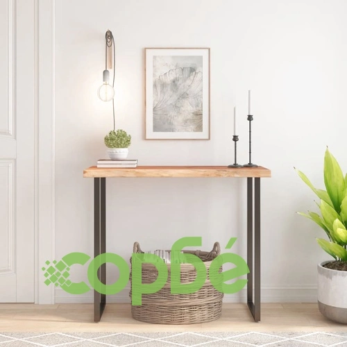 Плот за маса от масивна акация, 100x40x2,5 см, правоъгълен с жив ръб ➤ топ цена ➤ sorbe.bg