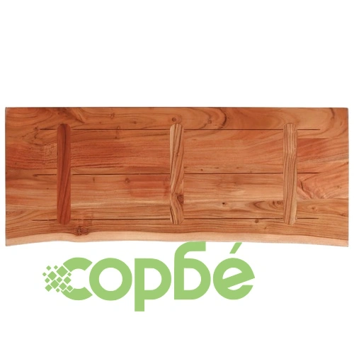 Плот за маса от масивна акация, 100x40x2,5 см, правоъгълен с жив ръб ➤ топ цена ➤ sorbe.bg