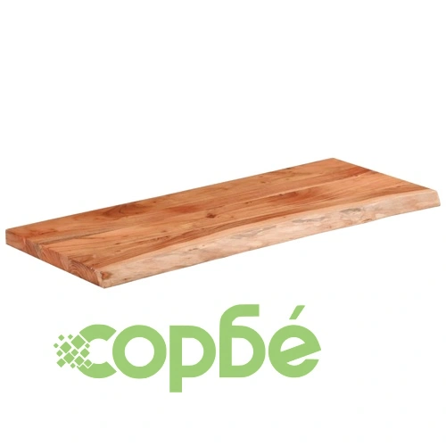 Плот за баня от масивна акация 140x60x3,8 см с жив ръб ➤ топ цена ➤ sorbe.bg