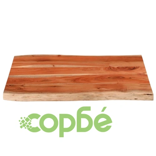 Плот за маса от масивна акация, 80x60x3,8 см, правоъгълен с жив ръб ➤ топ цена ➤ sorbe.bg