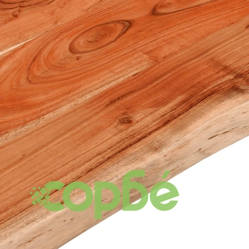 Плот за маса от масивна акация, 80x60x3,8 см, правоъгълен с жив ръб ➤ топ цена ➤ sorbe.bg