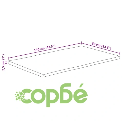 Плот за маса от масивно манго дърво с жив ръб, 110x60x2,5 см ➤ топ цена ➤ sorbe.bg