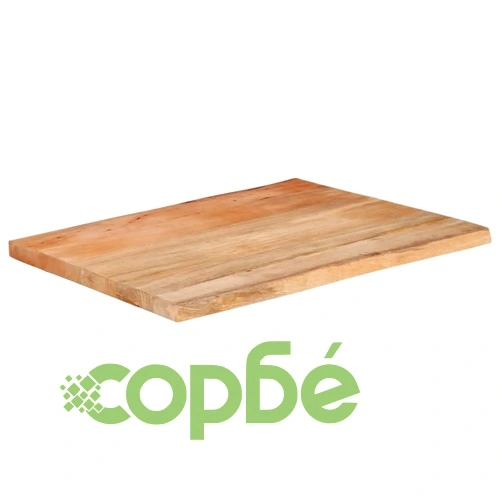 Плот за маса с жив ръб от масивно манго дърво, 70x60x3,8 см ➤ топ цена ➤ sorbe.bg