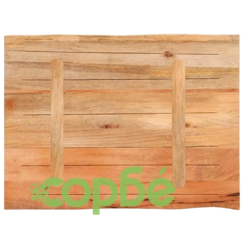 Плот за маса с жив ръб от масивно манго дърво, 70x60x3,8 см ➤ топ цена ➤ sorbe.bg