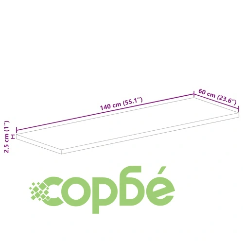 Плот за маса 140x60x2.5см правоъгълен масивно мангово дърво ➤ топ цена ➤ sorbe.bg