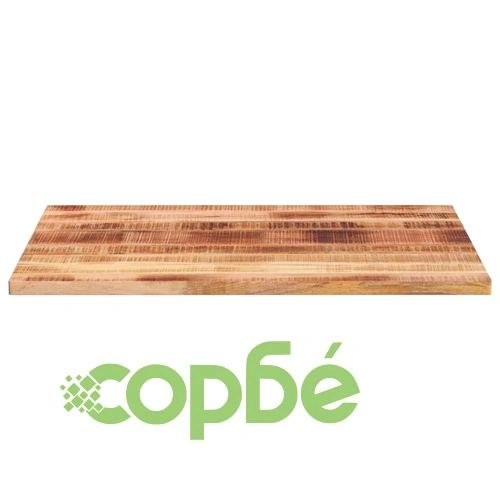 Плот за маса от масивно манго дърво 100x80x3,8 см, правоъгълен, с груба текстура ➤ топ цена ➤ sorbe.bg