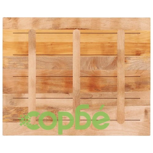Плот за маса от масивно манго дърво 100x80x3,8 см, правоъгълен, с груба текстура ➤ топ цена ➤ sorbe.bg