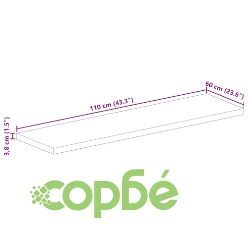 Плот за маса от масивно манго дърво, правоъгълен 110x60x3,8 см ➤ топ цена ➤ sorbe.bg