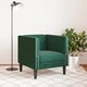 Луксозно Честърфийлд кресло от зелено кадифе, 71 x 74,5 x 70,5 см