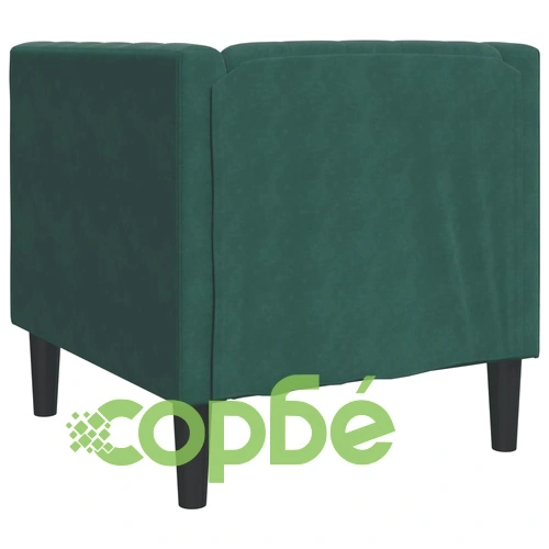 Луксозно Честърфийлд кресло от зелено кадифе, 71 x 74,5 x 70,5 см ➤ топ цена ➤ sorbe.bg