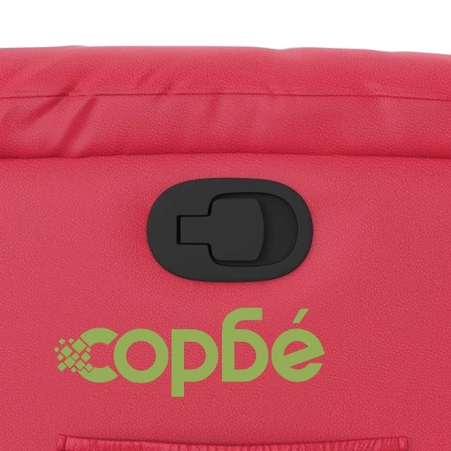 Наклоняем релакс фотьойл в червено, изкуствена кожа, 135° наклон ➤ топ цена ➤ sorbe.bg