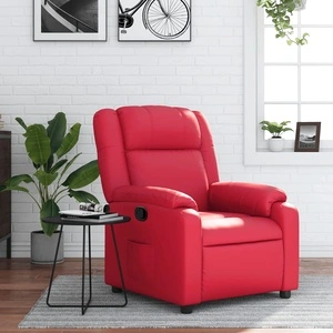 Наклоняем Стол с Функция Релакс, Червен, от Изкуствена Кожа, 77 x 95 x 99 см