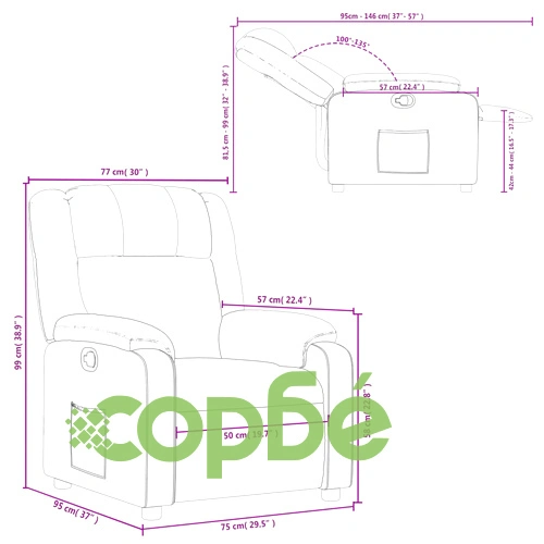 Наклоняем Стол с Функция Релакс, Червен, от Изкуствена Кожа, 77 x 95 x 99 см ➤ топ цена ➤ sorbe.bg
