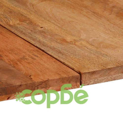 Трапезна маса от масивно мангово дърво и желязо, 140x70x75 см ➤ топ цена ➤ sorbe.bg