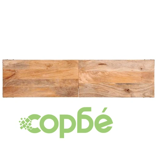 Конзолна маса от мангово дърво масив 140x35x70 см с метална рамка ➤ топ цена ➤ sorbe.bg