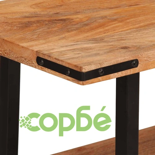 Конзолна маса от масивно мангово дърво, 180x35x70 см, с 3 рафта ➤ топ цена ➤ sorbe.bg