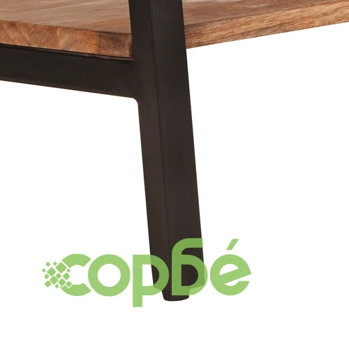 Конзолна маса от масивно мангово дърво, 180x35x70 см, с 3 рафта ➤ топ цена ➤ sorbe.bg