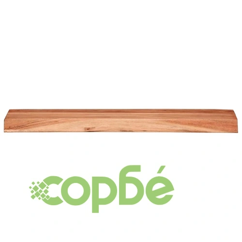 Стенни рафтове от масивно акациево дърво, 2 бр, 60x20x3,5 см ➤ топ цена ➤ sorbe.bg