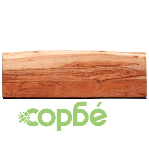 Стенни рафтове от масивно акациево дърво, 2 бр, 60x20x3,5 см ➤ топ цена ➤ sorbe.bg