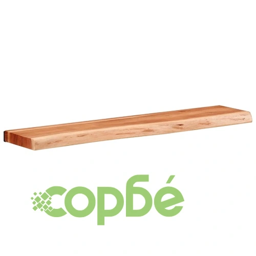 Стенни рафтове от масивно акациево дърво, 2 бр, 80x20x3,5 см ➤ топ цена ➤ sorbe.bg