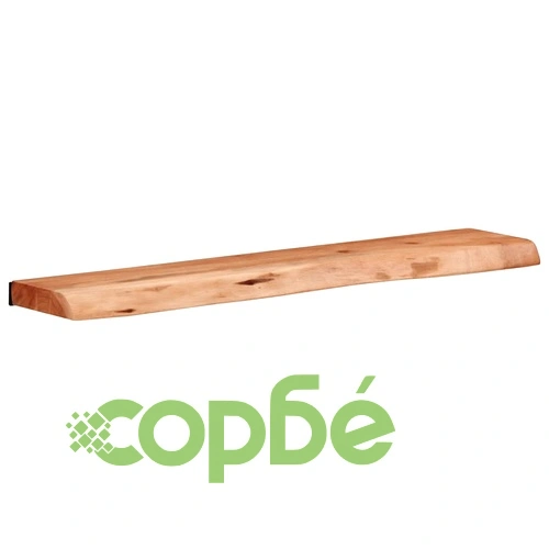 Стенни рафтове от масивно акациево дърво, 2 бр, 80x20x3,5 см ➤ топ цена ➤ sorbe.bg