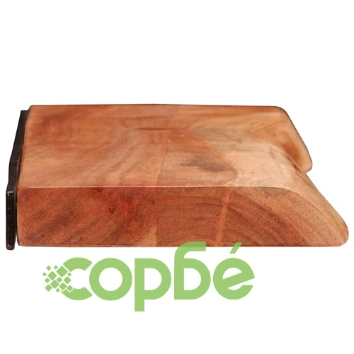 Стенни рафтове от масивно акациево дърво, 2 бр, 80x20x3,5 см ➤ топ цена ➤ sorbe.bg