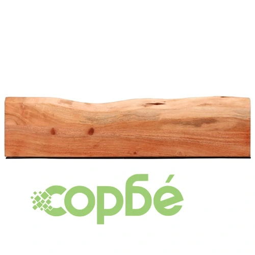 Стенни рафтове от масивно акациево дърво, 2 бр, 80x20x3,5 см ➤ топ цена ➤ sorbe.bg