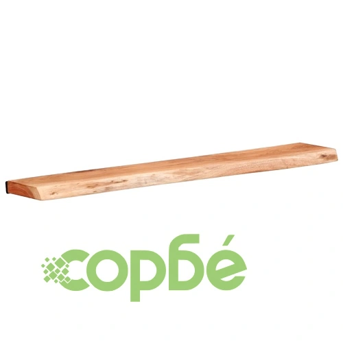 Стенни рафтове от масивно акациево дърво, 2 бр, 100x20x3,5 см ➤ топ цена ➤ sorbe.bg