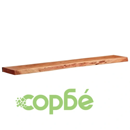 Стенни рафтове от масивно акациево дърво, 2 бр, 100x20x3,5 см ➤ топ цена ➤ sorbe.bg