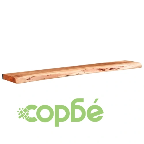 Стенни рафтове от масивно акациево дърво, 2 бр, 100x20x3,5 см ➤ топ цена ➤ sorbe.bg